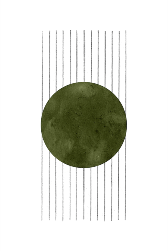 Green abstract circle | Арт-принты  | Somodernart 