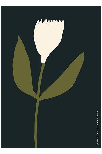 Белый цветок | Арт-принты | Абстракция | Somodernart 