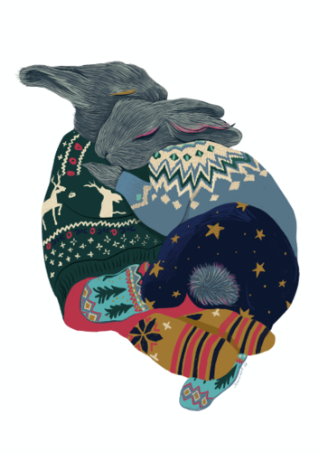 Let’s pretend we’re bunny rabbits | Арт-принты  | Somodernart 
