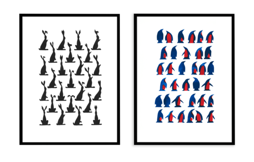 Комплект картин в раме: 