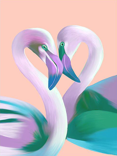 Фламинго | Арт-принты  | Somodernart 