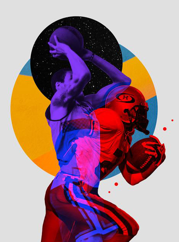 Баскетбольный игрок | Арт-принты | Абстракционизм | Somodernart 