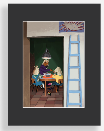 Кафе Пряшка | Миниатюры в паспарту   | Somodernart 