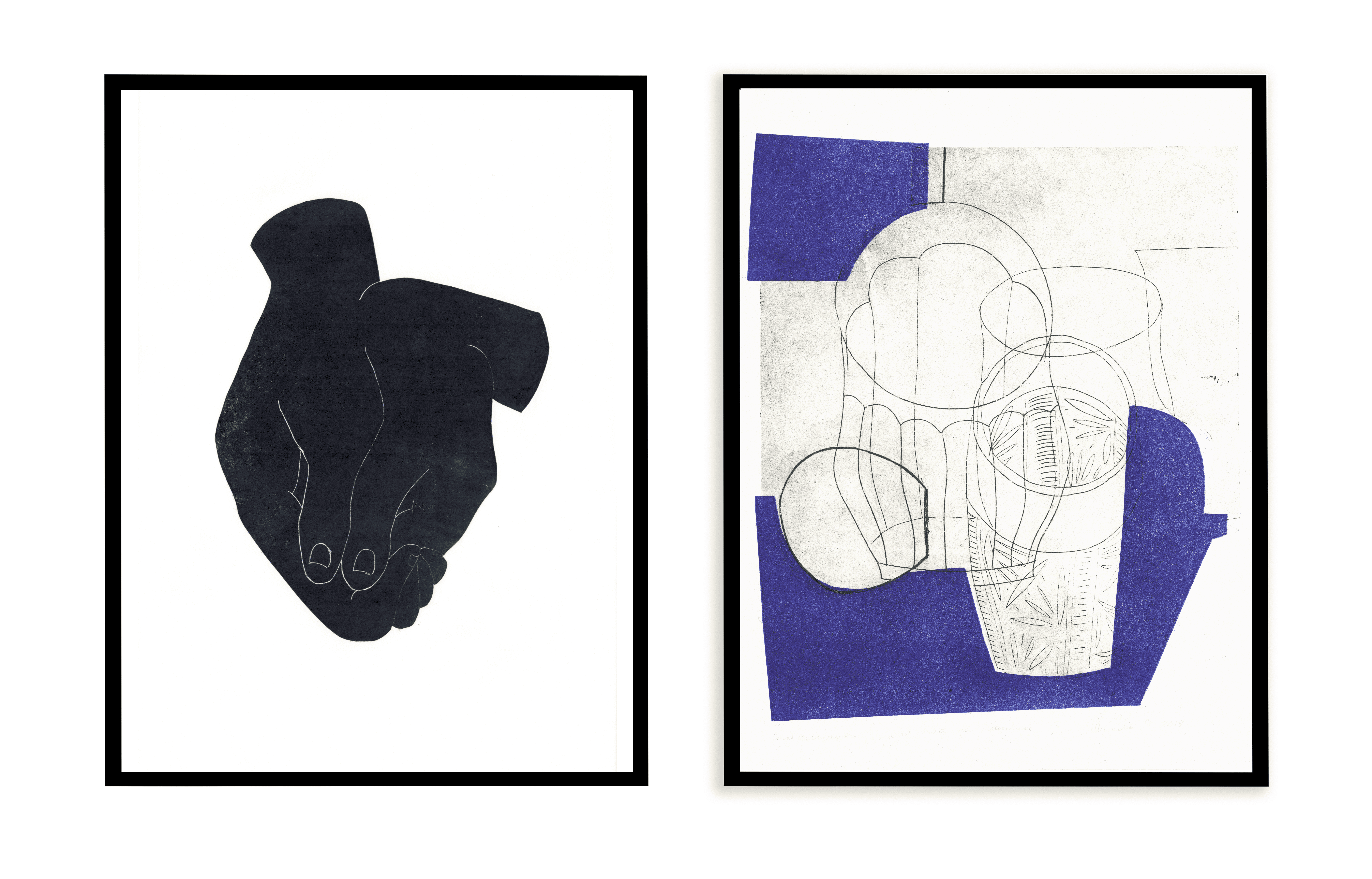 Комплект картин в раме:  